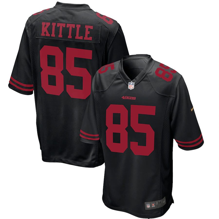 Men San Francisco 49ers 85 George Kittle Nike Black Fashion Game NFL Jersey